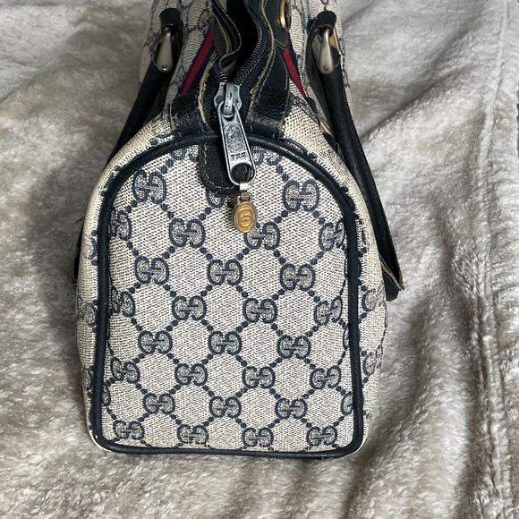 Gucci Beige and Black Canvas Bag with Red and Blue Accent - Picture 7 of 8